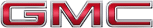 GMC logo in bold red letters with a silver outline.